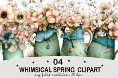 Whimsical Spring Clipart png Whimsical Spring Watercolor png Product Image 1