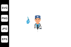 Doctor character transformation from focused to attentive in Product Image 1