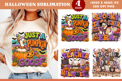 Halloween Teacher Goose Sublimation PNG Product Image 1