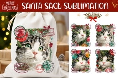 Christmas Cat Santa Sack, Winter Santa Sack Designs Product Image 1