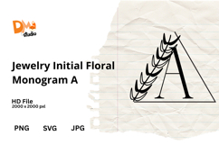 Jewelry Initial Floral Monogram Product Image 1