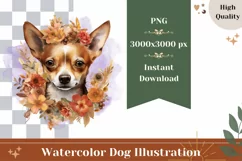 Watercolor Chihuahua Dog Illustration, Chihuahua Dog PNG Product Image 1