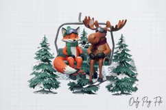 Animal Christmas Sublimation, I Believe In Santa And PNG Product Image 1