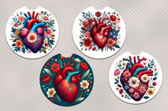 Car coaster | 4 sublimation designs for Valentine&#039;s Day, PNG Product Image 2