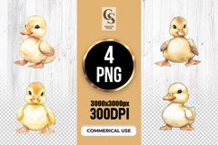 Watercolor Picnic Duckling Clipart Sublimation PNG Product Image 1