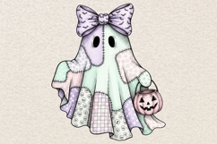 Pastel Halloween Ghost Png, Cute Girly Spooky Png, Fall Png. Product Image 1