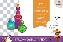 Hand Drawn Halloween Illustration, Cartoon Halloween PNG Product Image 1