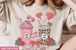 Love you PNG, Coffee Valentines day Sublimation Product Image 2
