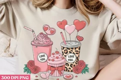 Love you PNG, Coffee Valentines day Sublimation Product Image 2