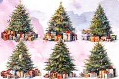 Watercolor Christmas Tree Clipart Sublimation, Watercolor Product Image 2