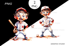 Baseball Boy Clipart, Sport Clipart Product Image 1