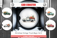 Christmas Vintage Truck Car Coaster Product Image 1