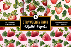Strawberry Fruit Pattern Digital Paper Product Image 1
