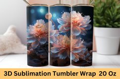 3d Flower Sublimation Tumbler, Tumbler Png Designs Product Image 1