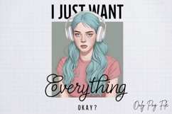 Funny Beautiful Girl Quotes Sublimation Design PNG Product Image 2