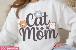 Cat Mom PNG, Cat Mom Sublimation PN Product Image 2
