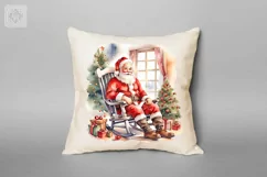 Watercolor Santa Claus 4 PNG sublimation Product Image 2