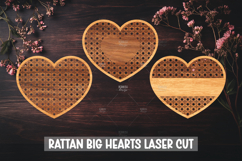 Boho Rattan Hearts Laser Cut SVG, Home Decor Laser cut Product Image 1