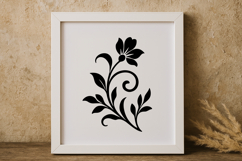 Swirling Floral Decoration SVG Product Image 1