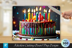Big Birthday Cake Cutting Board Sublimation Design Product Image 1