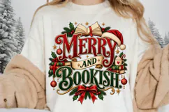 Merry and Bookish Christmas Book Lover Design, Cozy Holiday Product Image 3
