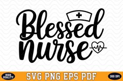 Blessed Nurse SVG Design | SVG Cut files Product Image 1