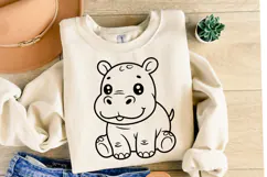 Hippopotamus svg Design | Svg Cut Files | Shirt Svg Product Image 2