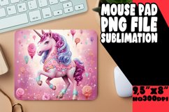 Magical Unicorn Glitter Sublimation Mouse Pad Product Image 1