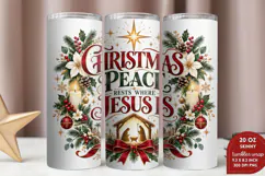Jesus Brings Peace Hope Joy Tumbler Wrap, Christian Christma Product Image 2