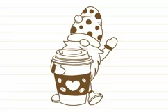 Coffee Gnome Svg, Coffee Love Svg, Gnomes Coffee Svg Product Image 6
