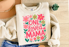 One loved Mama Svg Design | Svg Files for Cricut | Shirt Svg Product Image 2