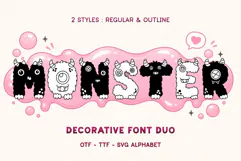 Monster - Halloween Font Duo with SVG Alphabet Product Image 1