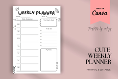 Cute Weekly Planner | Canva Editable Template Product Image 1