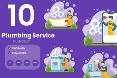 Plumbing Service Illustration Pack Product Image 1
