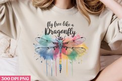 Fly free like a dragonfly PNG, Retro Dragonfly Sublimation P Product Image 2