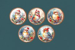 Christmas Decor. Bird Round Pattern 5 PNG sublimations Product Image 2