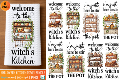 Halloween Kitchen Towel Designs, Cute Halloween Recipes PNG Product Image 1