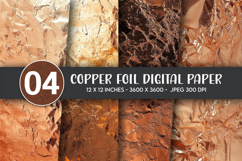 Copper Foil Digital Paper Product Image 1