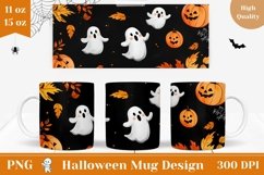 Halloween Mug Wrap Design, Halloween Pumpkins Mug PNG Product Image 1