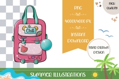Hand Drawn Backpack Illustration, Cartoon Backpack PNG Product Image 1