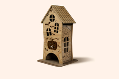 Halloween House Lantern - Laser Cut - Haunted Pumpkin House Product Image 4