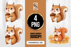 Autumn Forest Animal Clipart Sublimation Product Image 1