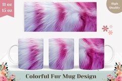 Pink Fur Mug Design, White Fur Mug Template Product Image 1