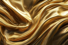 Gold fabric with smooth shiny folds and elegant draping Product Image 1