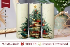 Christmas Tree Tumbler Wrap, Christmas Tumbler Template Product Image 1