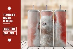 Watercolor Cat Tumbler Warp Design Product Image 1