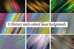 9 Abstract multi-colored linear backgrounds Product Image 1
