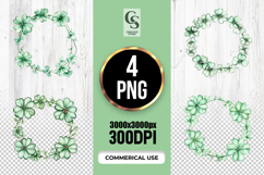 Green Shamrock Wreath Clipart Sublimation PNG Product Image 1