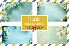 White Flowers Background, Spring Background Designs Product Image 1