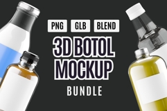 3D Bottle Mockup Bundle Product Image 1